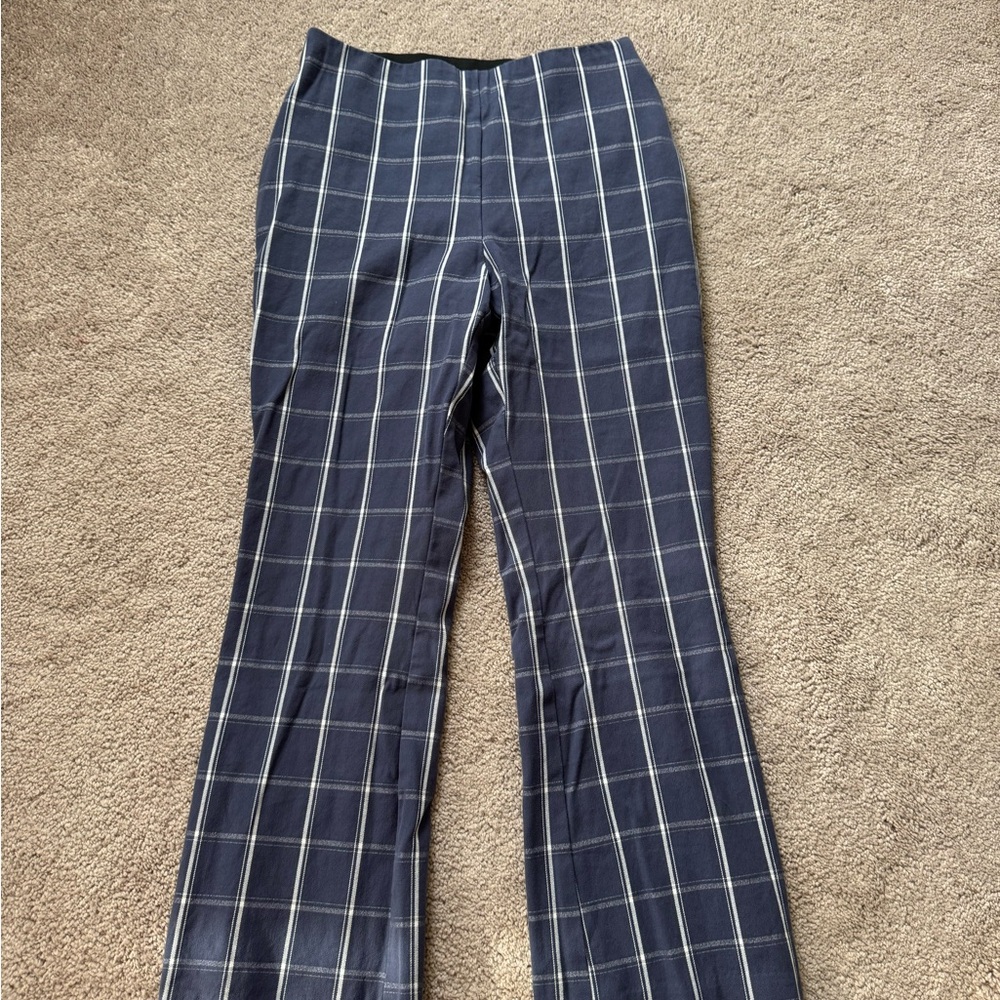 Navy Plaid Women's Pants
